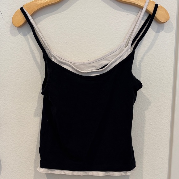 Let's Fun Black and White Camisole Top - Picture 2 of 2